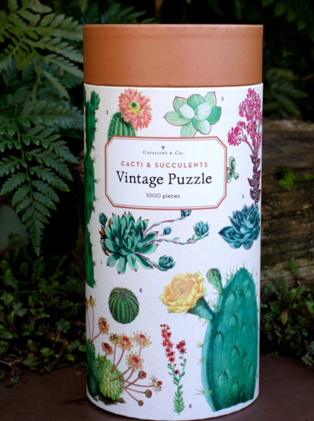 succulents 1000 piece puzzle Cavallini & Co Succulents 1,000 piece puzzle